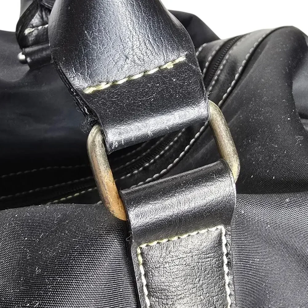 Vintage 90s Estee Lauder Men Black Travel Duffel Bag Weekender GWP